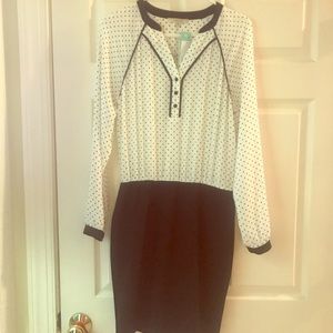 Black &a white polka dot dress